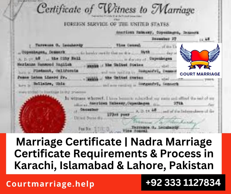 Apply for Marriage Certificate in Pakistan